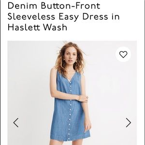 Madewell Denim Button Front Jean dress
